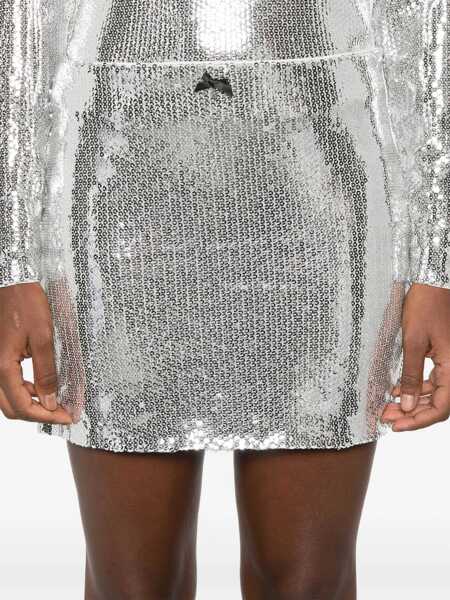 Fuste casual ROTATE Birger Christensen Mini Skirt SILVER Femei (BM 16471599) 5