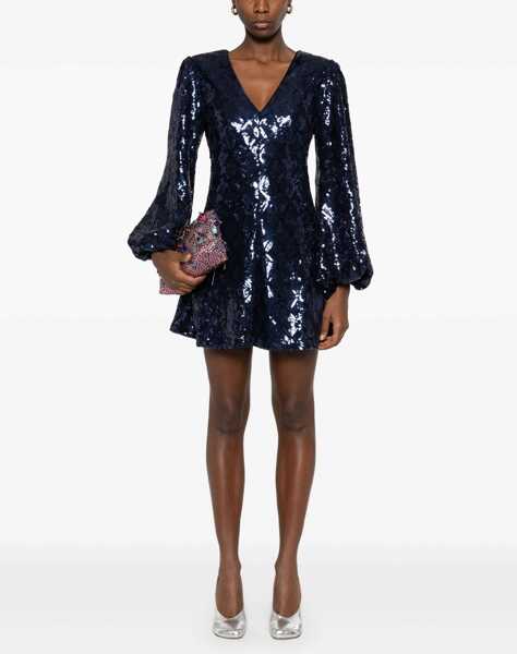 Rochii casual ROTATE Birger Christensen Mini Dress With Floral Pattern BLUE Femei (BM 16471629) 2