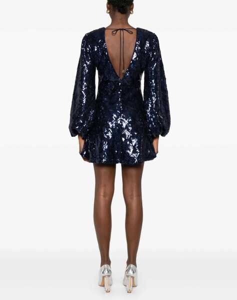 Rochii casual ROTATE Birger Christensen Mini Dress With Floral Pattern BLUE Femei (BM 16471629) 4