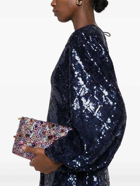 Rochii casual ROTATE Birger Christensen Mini Dress With Floral Pattern BLUE Femei (BM 16471629) 5