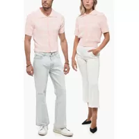 Tricouri Polo DUNST Unisex Terry Cotton Polo With Stripped Pattern
