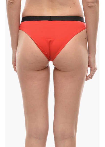 Costume de baie intregi Karl Lagerfeld Solid Color Sport Bikini Bottom With Elastic Band Logoed At Red Femei (BM 16472043) 2