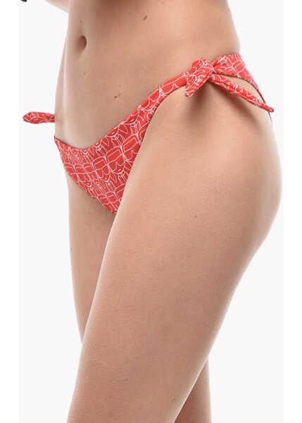 Costume de baie intregi Karl Lagerfeld All-Over Iconic Printed Bikini Bottom With Knotted Laces White Femei (BM 16472052) 2