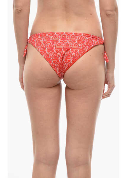 Costume de baie intregi Karl Lagerfeld All-Over Iconic Printed Bikini Bottom With Knotted Laces White Femei (BM 16472052) 3