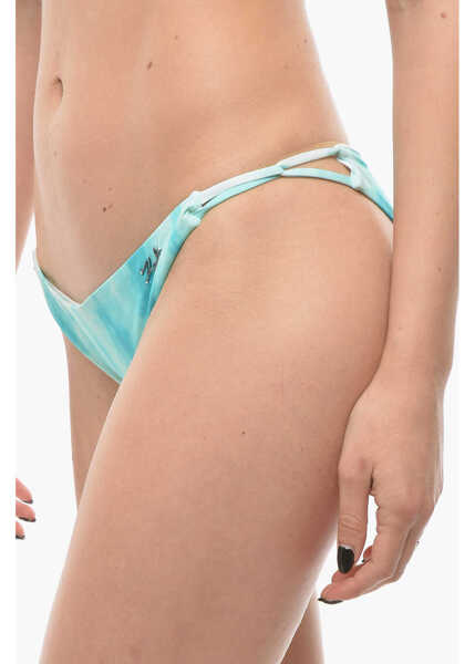 Costume de baie intregi Karl Lagerfeld Tie-Dye Effect Bikini Bottom With Cut-Out Details Light Blue Femei (BM 16472058) 2