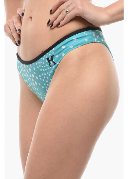 Costume de baie intregi Karl Lagerfeld Two-Tone Dots Bikini Bottom With Contrasting Trimmings Light Blue Femei (BM 16472061) 2