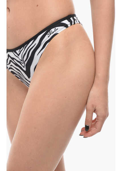 Costume de baie intregi Karl Lagerfeld Animal Patterned Bikini Bottom Black & White Femei (BM 16472064) 2