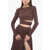 ANDREADAMO Long-Sleeved Top With Cut-Out Detail Brown
