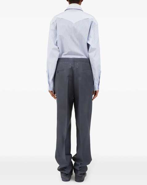 Pantaloni casual Maison Margiela Wool And Mohair Pants GREY Femei (BM 16472268) 4