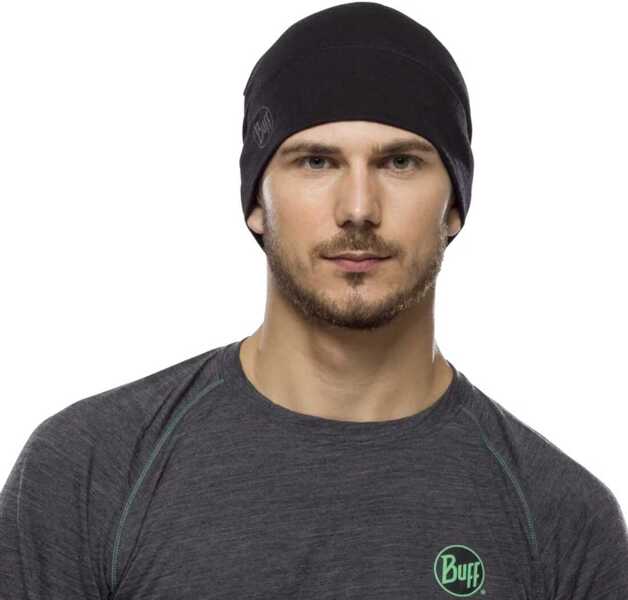 Caciuli Buff Merino Lightweight Beanie Black Barbati (BM 16472340) 2