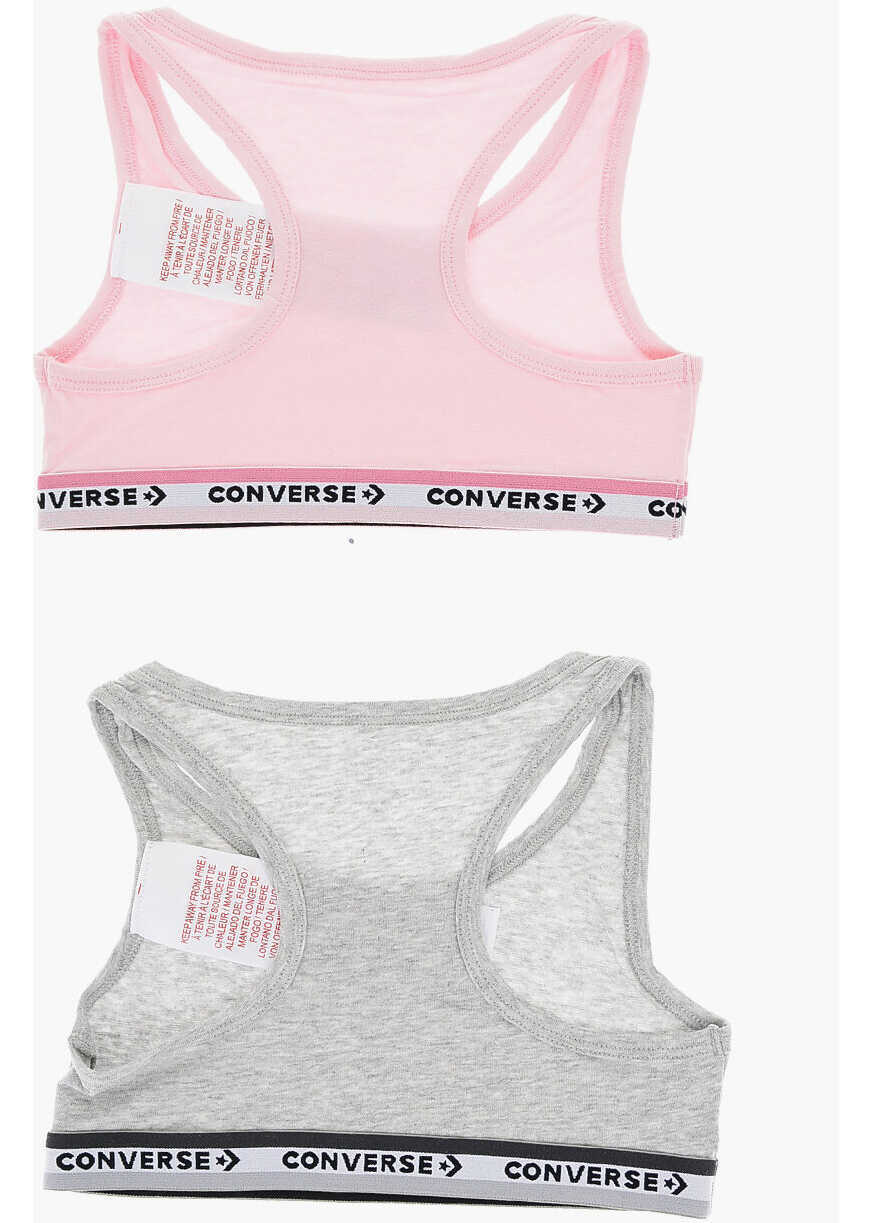 Bluze Converse Racerback 2 Pairs Of Sport Bra Set With Logo Band Pink Baieti (BM 16472550) 2