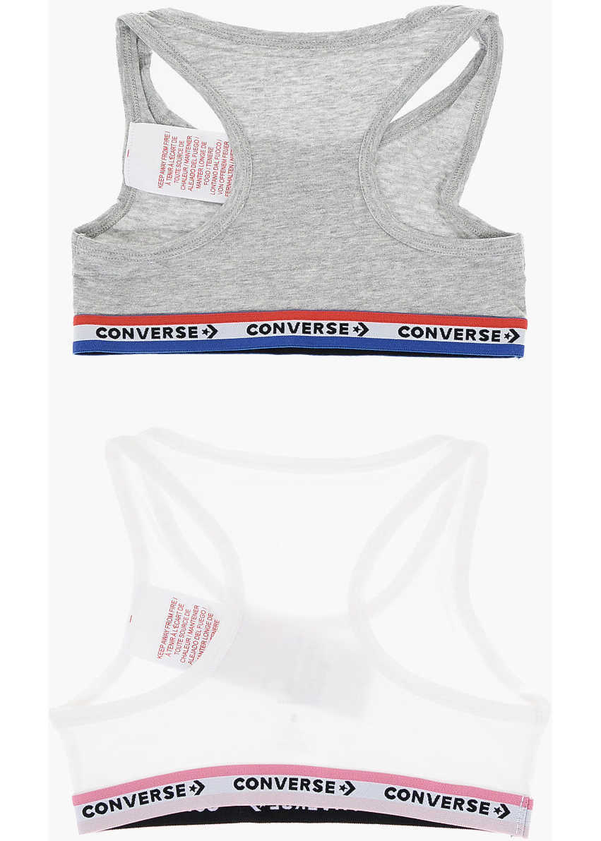 Bluze Converse Racerback 2 Pairs Of Sport Bra Set With Logo Band White Baieti (BM 16472556) 2