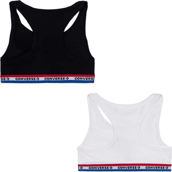 Bluze Converse Set Of 2 Pairs Of Racerback Sport Bra With Logoed Band Multicolor Baieti (BM 16472559) 2