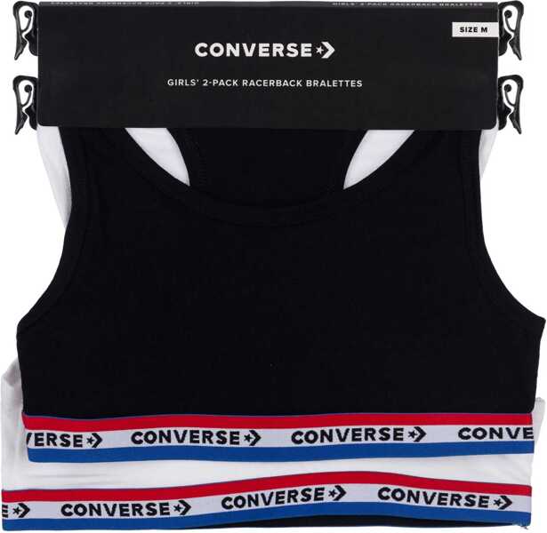 Bluze Converse Set Of 2 Pairs Of Racerback Sport Bra With Logoed Band Multicolor Baieti (BM 16472559) 3