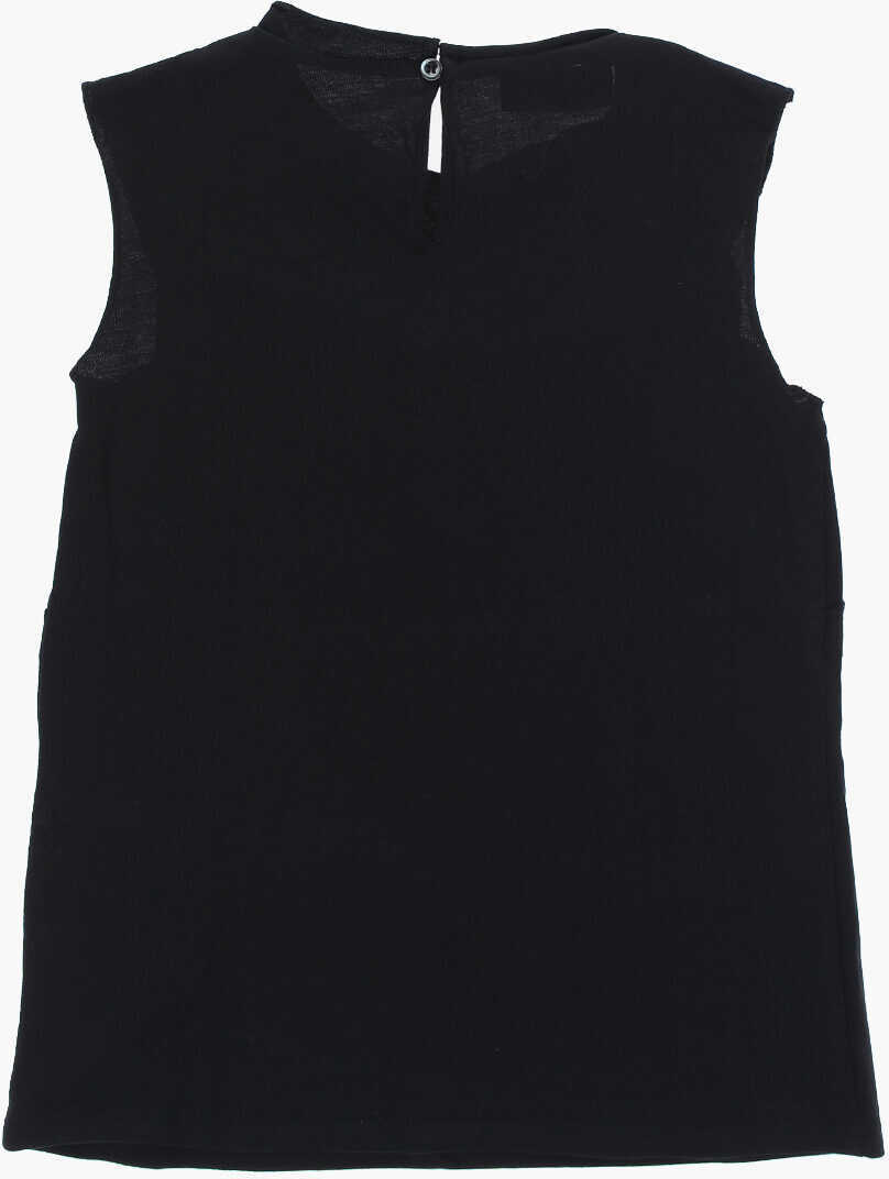 Bluze DSQUARED2 Cotton Top With D-Shaped Charm Black Baieti (BM 16472592) 3