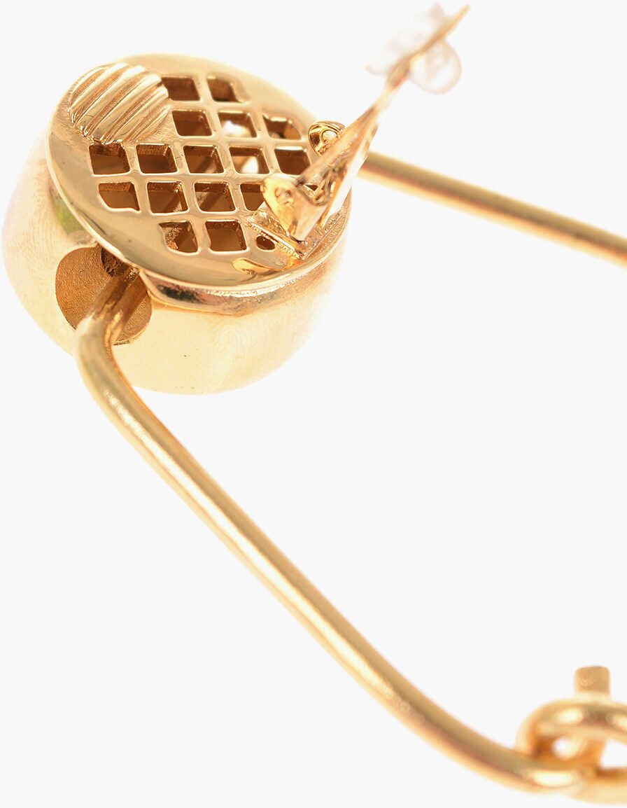 Cercei Raf Simons Golden Effect Brass Bottle Clip Single Earring Gold Barbati (BM 16472628) 3