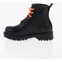 Cizme de iarna Diesel pentru Baieti - Cizme de iarna Diesel Leather Combat Boots With Side Zip Black Baieti (BM 16472673) - B-mall.ro