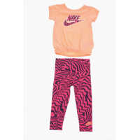Tricouri T-Shirt And Zebra-Print Leggings Set Baieti