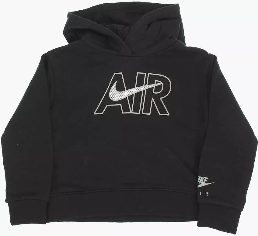 Salopete Nike Air Contrasting Logo Printed Jogger And Sweatshirt Set Black Baieti (BM 16472877) 2