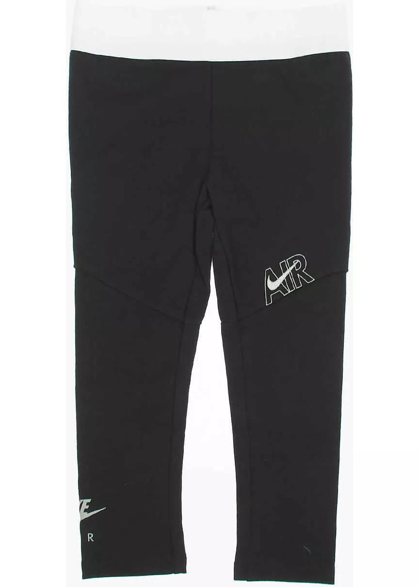 Salopete Nike Air Contrasting Logo Printed Jogger And Sweatshirt Set Black Baieti (BM 16472877) 4