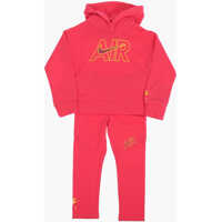 Salopete Air Contrasting Logo Printed Jogger And Sweatshirt Set Baieti