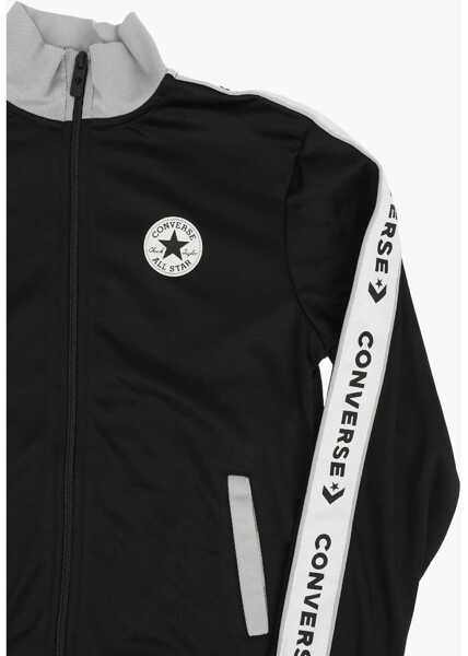 Salopete Converse All Star Chuck Taylor Logoed And Contrasting Side Bands Jogg Black Baieti (BM 16472886) 3