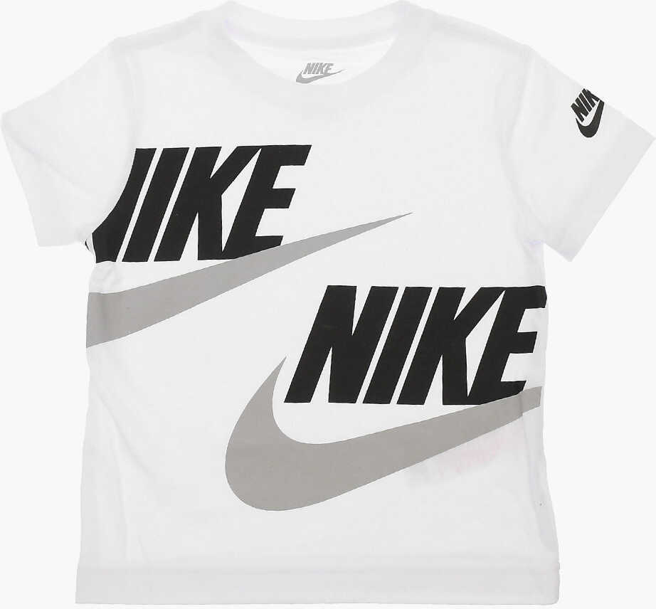 Tricouri Nike Drawstrting Waist Cargo Shorts And Crew-Neck T-Shirt Set White Baieti (BM 16472904) 2