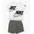Nike Drawstrting Waist Cargo Shorts And Crew-Neck T-Shirt Set White