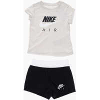 Tricouri Air Drawstring Waist Shorts And Crew-Neck T-Shirt Set Baieti