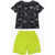 Nike Fluo Shorts And Printed T-Shirt Set Green