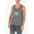 Nike Swim Tank Top With Logo-Print Gray