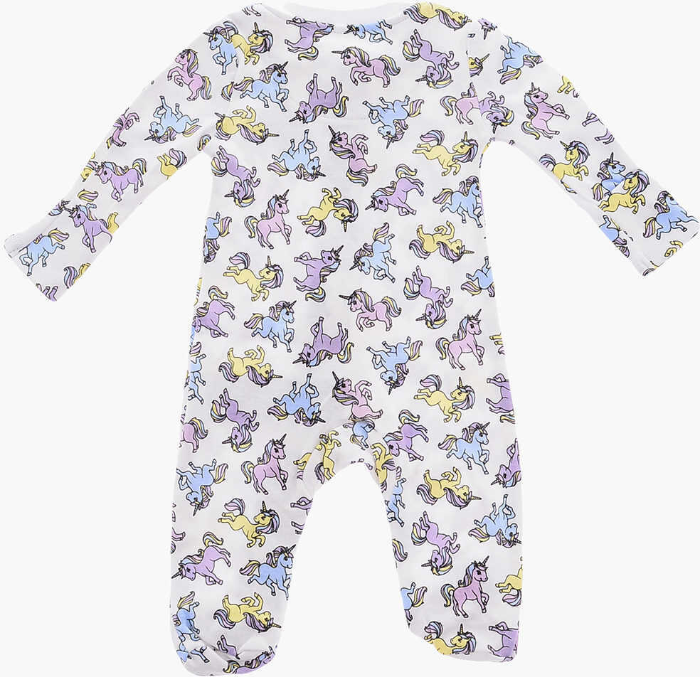 Salopete Converse All Star Chuck Taylor Unicorns Printed Romper Suit With Zip White Baieti (BM 16473012) 3