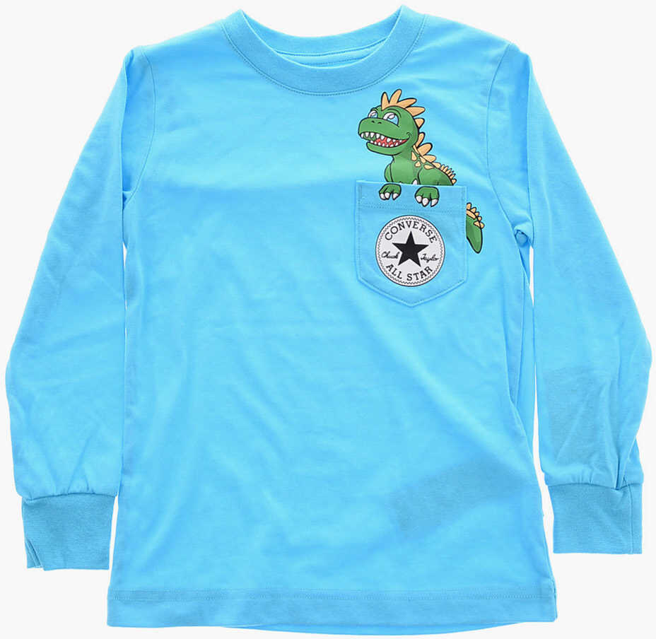 Pantaloni de trening Converse All Star Chuck Taylor Joggers And Breast Pocket T-Shirt Set Light Blue Baieti (BM 16473030) 2