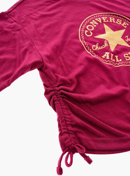 Tricouri Converse All Star Chuck Taylor Logo Printed T-Shirt And Leggings Set Black Baieti (BM 16473045) 3