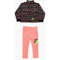 Salopete Polka Dots Sweatshirt And Leggings Set Baieti