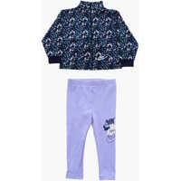 Salopete Polka Dots Sweatshirt And Leggings Set Baieti
