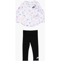 Tricouri All Over Logoed Printed Long Sleeve T-Shirt And Leggings Set Baieti