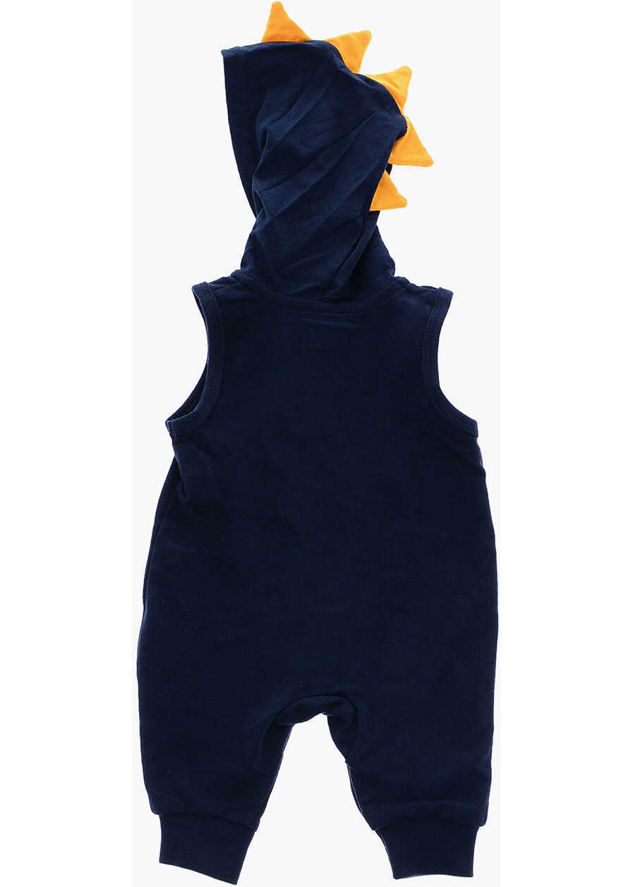 Salopete Converse All Star Chuck Taylor Printed Bodysuit And Hooded Romper Sui Blue Baieti (BM 16473084) 3