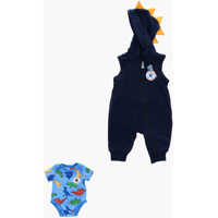 Salopete All Star Chuck Taylor Printed Bodysuit And Hooded Romper Sui Baieti