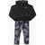 Nike Fleeced Cotton Hoodie And Leggings Set Black