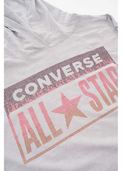 Tricouri Converse All Star Embossed Glitter Jeggings And T-Shirt With Hood Set Black Baieti (BM 16473117) 3