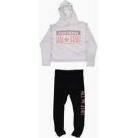 Tricouri Converse All Star Embossed Glitter Jeggings And T-Shirt With Hood Set