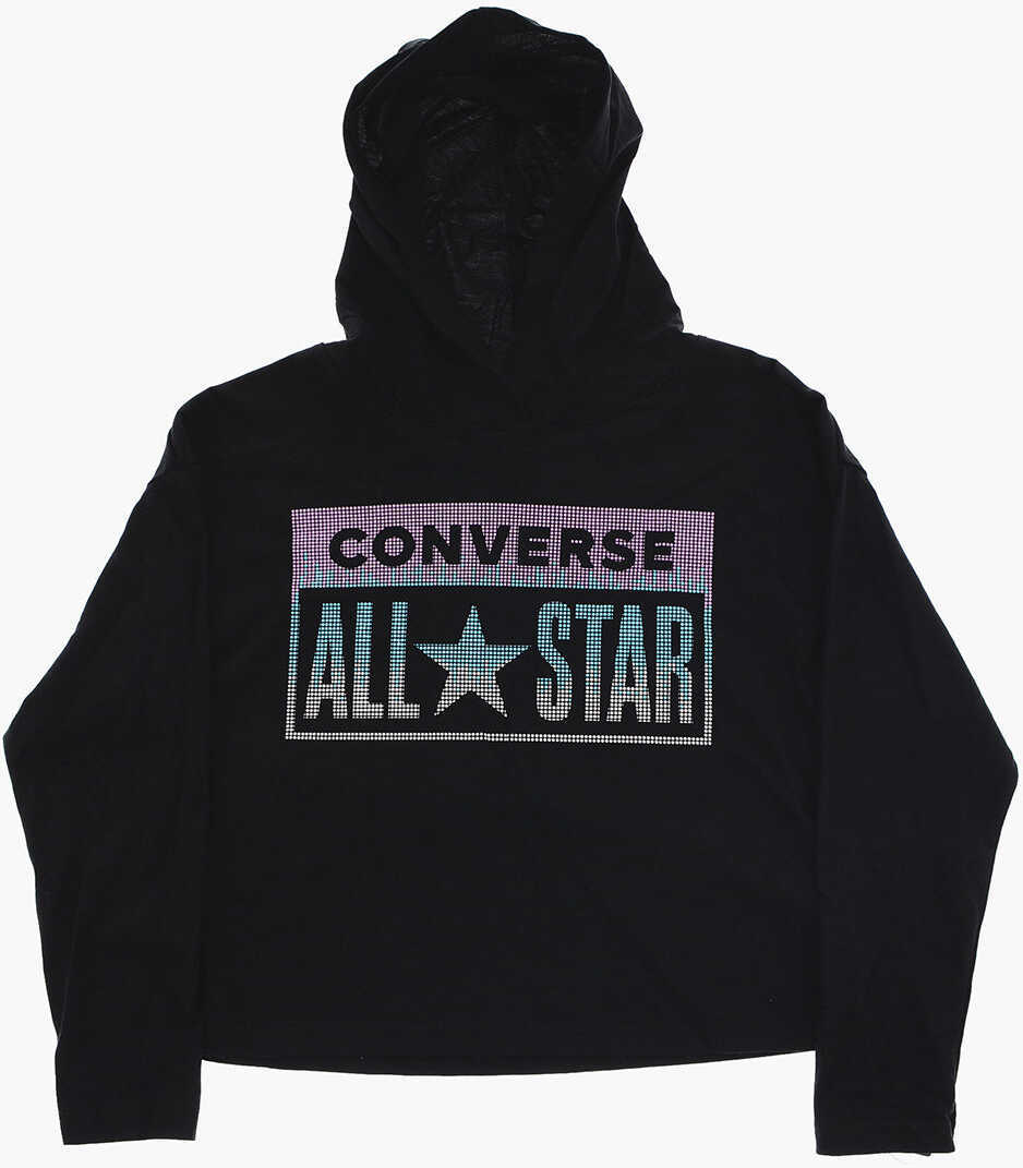 Pantaloni de trening Converse All Star Long Sleeve Hooded T-Shirt And Joggers Set Black Baieti (BM 16473120) 2