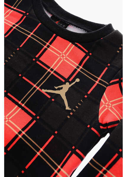 Salopete Nike Air Jordan Checked Plaid Sweatshirt And Shine Leggings Fligh Black Baieti (BM 16473144) 3