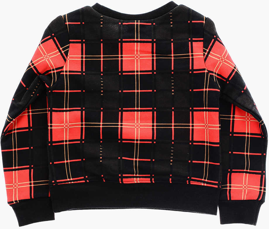 Salopete Nike Air Jordan Checked Plaid Sweatshirt And Shine Leggings Fligh Black Baieti (BM 16473144) 4