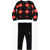 Nike Air Jordan Checked Plaid Sweatshirt And Shine Leggings Fligh Black