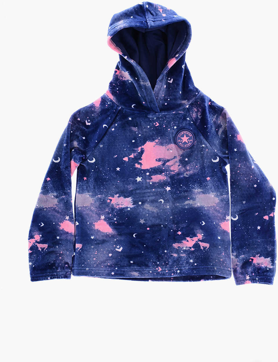 Cravate Converse All Star Chuck Taylor Velour Tie Dye Effect Sweatshirt And L Blue Baieti (BM 16473147) 2