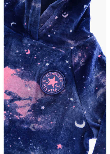 Cravate Converse All Star Chuck Taylor Velour Tie Dye Effect Sweatshirt And L Blue Baieti (BM 16473147) 3