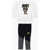 Nike Golden Logo Leggings And Crew-Neck Sweatshirt Set Black & White
