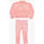 Nike Air Zip Closure Chenille Sweatshirt And Leggings Set Pink